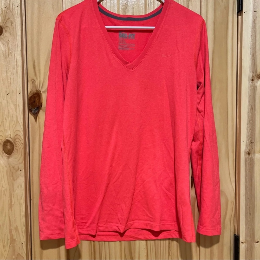 Nike Dri-Fit long sleeve V neck